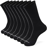 MONFOOT Women's and Men's 3-8 Pairs Athletic Cushion Crew Socks Multi
