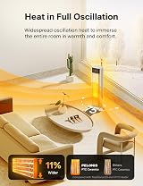 Pelonis 2000W Electric Heater Ceramic Room Fan with 75° Oscillation view 3