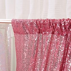 SquarePie Sequin Backdrop 10FT x 10FT Fuchsia Pink