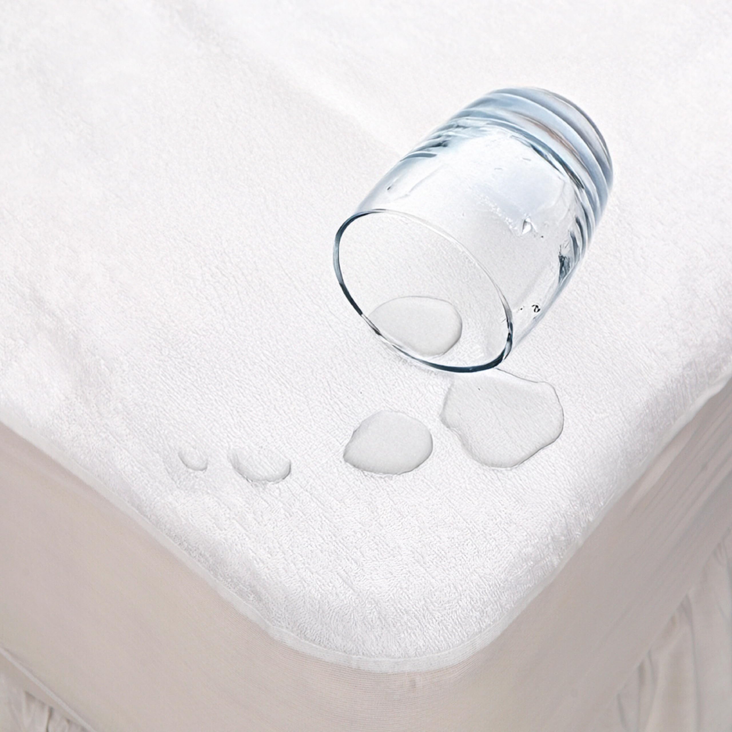 Linens Limited - Three Quarter Waterproof Mattress Protector, Anti Allergy Terry Towelling Mattress Cover, Soft and Luxurious, Durable, Easy to Clean