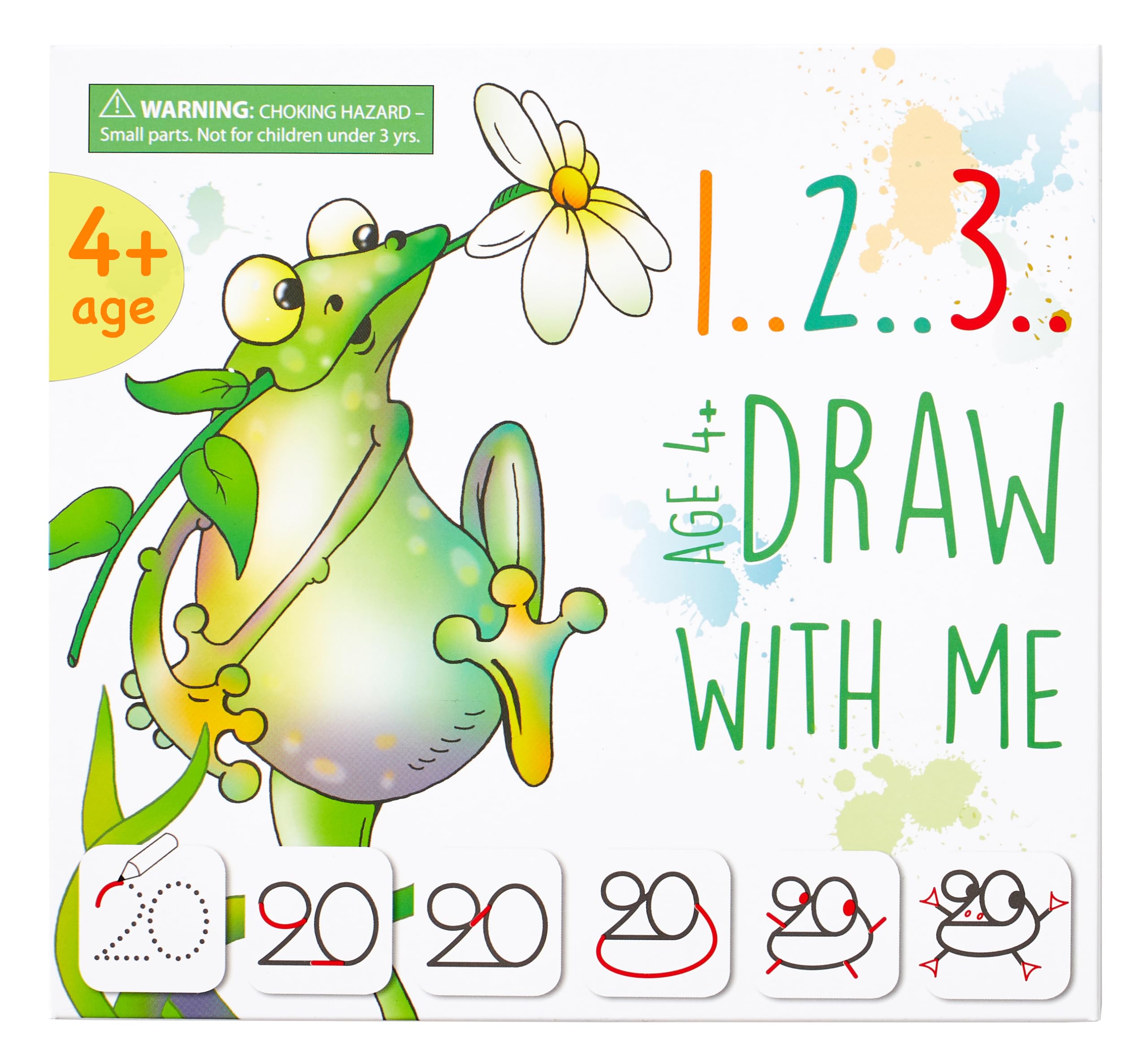 MD CREATIVE 123 Draw With Me Learn How to Draw Animals Step by Step birthday present for Preschoolers girl boy and Kids Age 3 4 5 6 Numbers 0-20