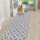 SHACOS Hallway Runner Rug 50x150 cm Non Slip Grey Narrow Carpet