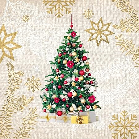 Lavoretti Di Natale Con Tovaglioli.Tovaglioli Di Carta Monouso Elegante Albero Del Natale 20 Pezzi 3 Strati 33 X 33 Amazon It Casa E Cucina