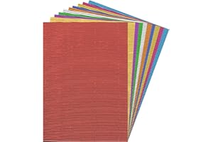 Rebower Corrugated Cardboard Paper Sheets, Corrugated Paper Cardboard Inserts [for Craft and DIY Projects] - 11.8x8.5 Inch/Mi