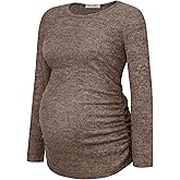 Smallshow Women's Maternity Sweater Shirt Long Sleeve Pregnancy Top Clothes
