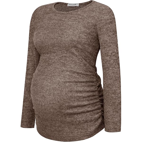 Smallshow Camisas De Maternidad Para Mujer, Cuello Redondo, Manga Corta, Ropa De Embarazo, Paquete De 3, Verde Militar-negro-gris Profundo (paquete De 3), Pequeña