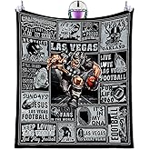 Football Blanket Gifts for Men 50" X 60", City Football Lovers Fan Gifts Merch Gear Suff Sports Fan Throw Blankets for Sofa Bed Bedroom Living Room Silver