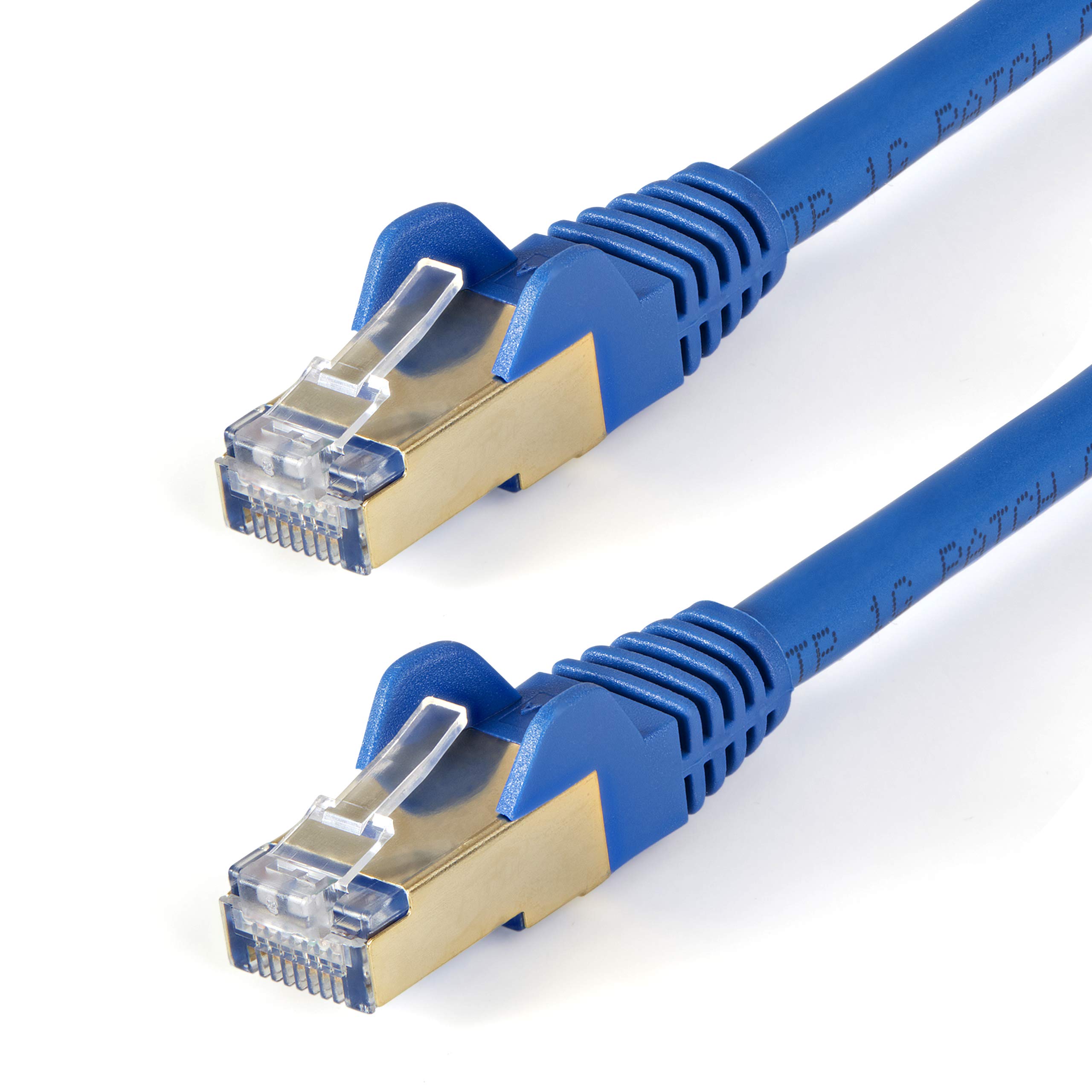 StarTech 1,5m CAT6a Ethernet Cable, 10 GbE Category 6a Shielded Snagless 100W PoE Patch Cord, Blue