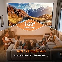 72 Inch Projector Screen Outdoor: VOOPVOR Upgraded
