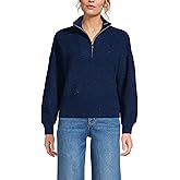 Lands' End Women's Drifter Shaker Wedge Quarter Zip Sweater