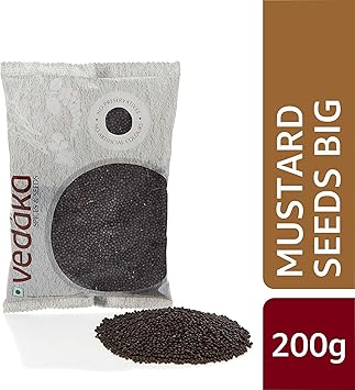 Amazon Brand - Vedaka Mustard Seeds (Rai) Big , 200g