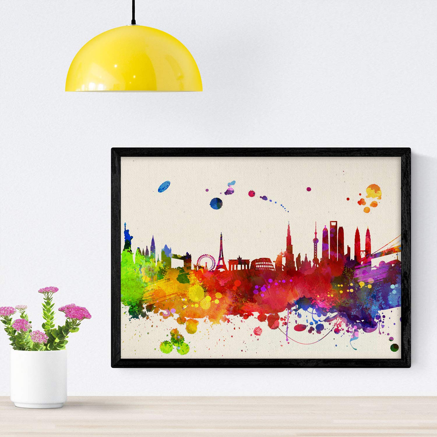 Nacnic Poster monuments of the world. Sheets and illustrations of cities, communities, and maps of Spain. A4 size