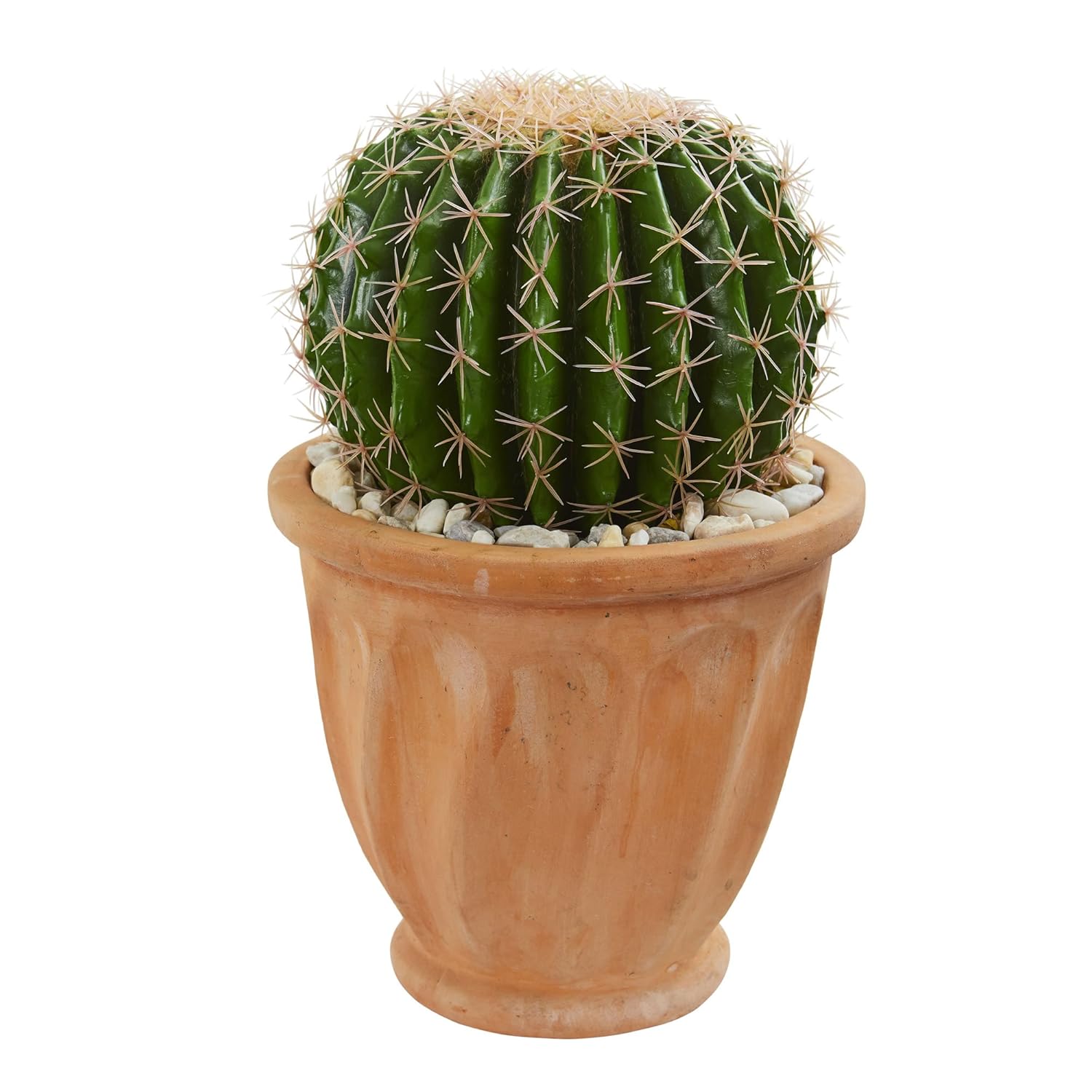 Nearly Natural 8124 Cactus Artificial Terra Cotta Planter Silk Plants, Green