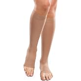 Ease Opaque Open-Toe Knee Highs - 15-20mmHg Mild Compression Stockings