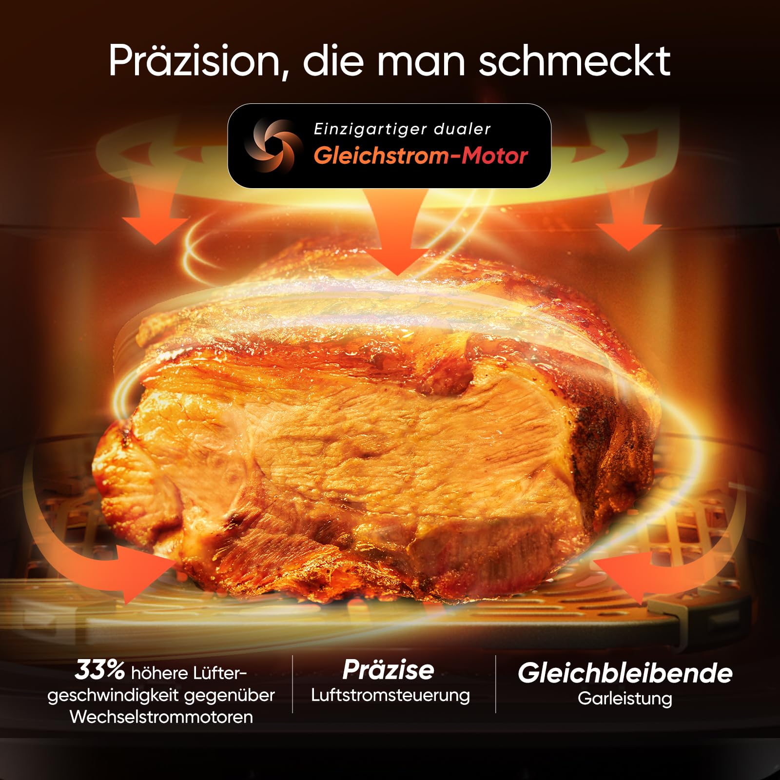 COSORI Airfryer | Turbo Tower Compact | Heißluftfritteuse 2 Kammern Keramikbeschichtung | 8,6L Double Stack mit mehreren Lüfterstufen | 2700W| Schwarz | DC861 4