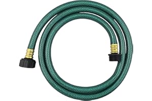 Darnassus PVC Garden Hose 1/2 Inch, Flexible Water Hose with Male and Female Fittings, No Leaking, Heavy Duty, for Household, Outdoors, Lawns, Patio (5 FT, Green, Plastic Fittings)