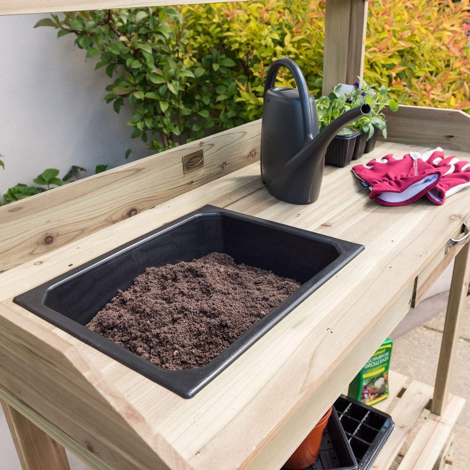 Super Saturday CHRISTOW Wooden Potting Table Plant Flower Greenhouse