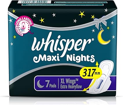 Whisper Maxi Nights 7 Pads -XL Wings 