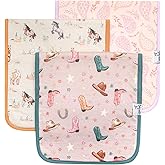 Copper Pearl Baby Burp Cloth Large 21''x10'' Size Premium Absorbent Triple Layer 3-Pack Gift Set Cheyenne