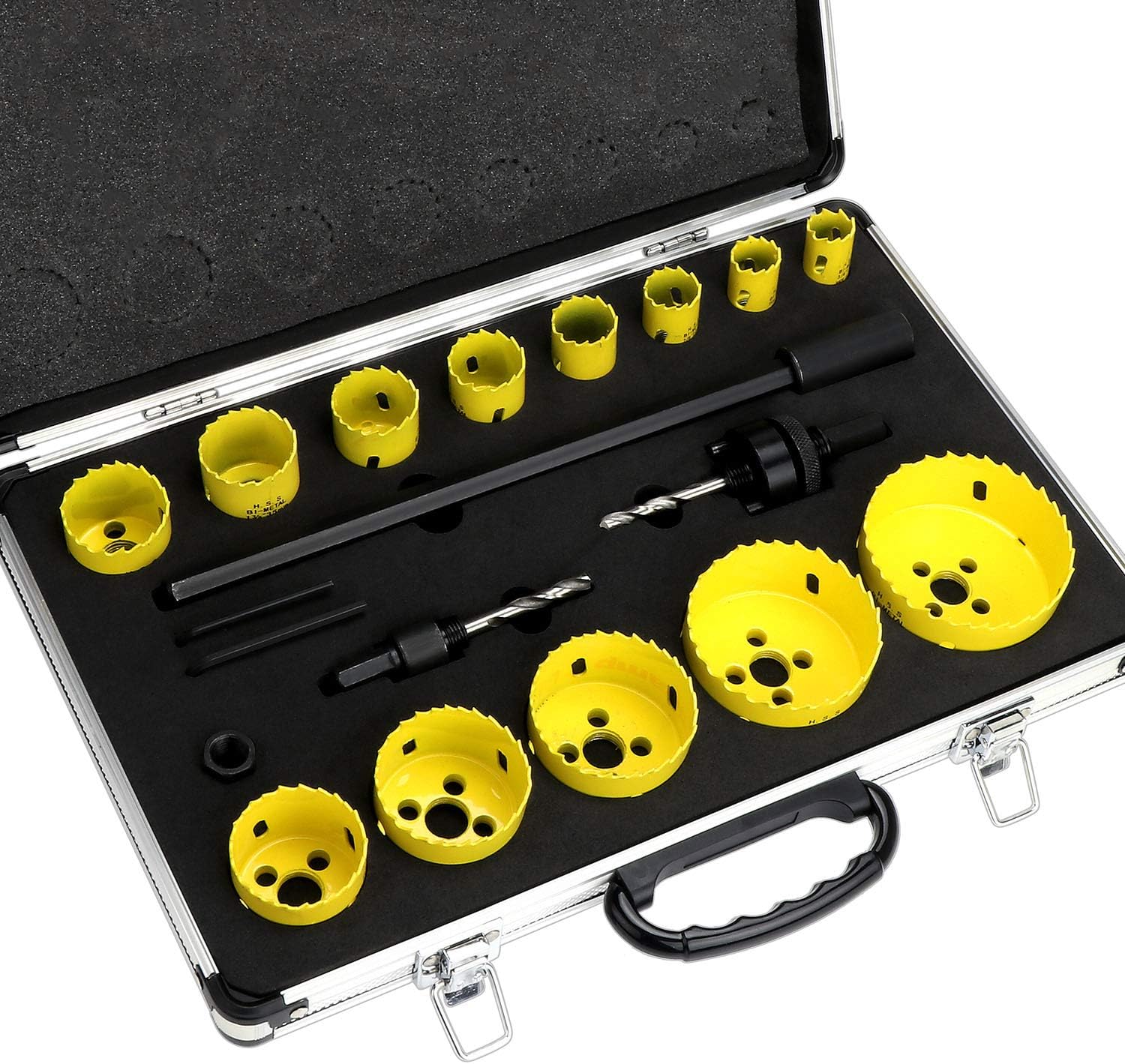 WiMas BiMetal Hole Saw Kit 19PCS 3/4 Inch to 3 Inch Heavy Duty Steel