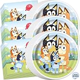 Bluey Plates and Napkins 32-Pack, Bluey Birthday Decorations Party Supplies | Officially Licensed Bluey Party Decorations, Made in USA