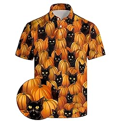 Xdceu Halloween Golf Polos for Men - Funny Golf