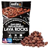 FryOilSaver Volcanic Lava Rocks for Fire Pit &amp; Gas Grill, 7lb Bag | Radiates Even Heat &amp; Reduces Flare-Ups in Gas Grills &amp; Fire Pits, 100% Natural Volcanic Rock, Long-Lasting Retention
