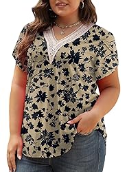 Womens Shirts Plus Size Dressy Floral Cozy Tulip