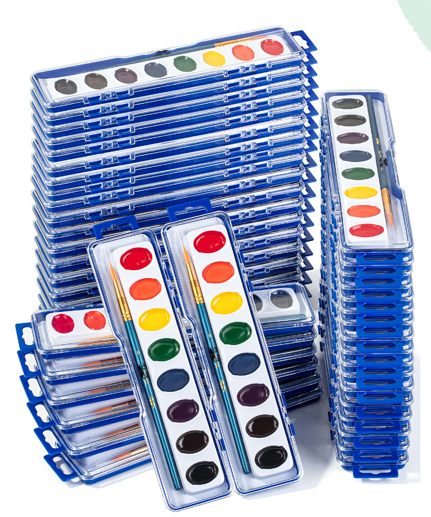 Mr. Pen- Washable Watercolors, 60 Pack, 8 Colors with Paint Brush, Bulk Watercolor Paint Set, Water Color Painting Kids, Watercolors for Kids and Adults Image Mr. Pen- Washable Watercolors, 60 Pack, 8 Colors with Paint Brush, Bulk Watercolor Paint Set, Water Color Painting Kids, Watercolors for Kids and Adults Image