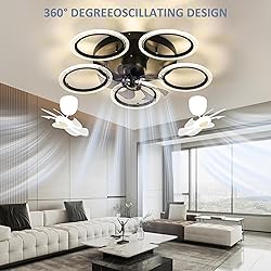 KINGTORO 30IN Flush Mount Ceiling Fans with Lights