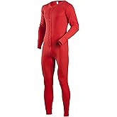 Indera Men's Cotton Rib Knit Union Suit