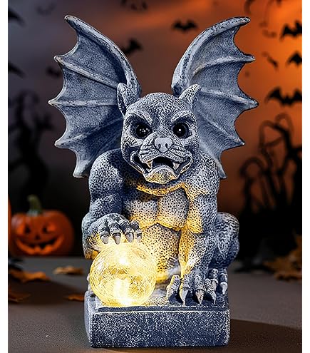 Bo-Toys Solar Powered Gargoyle Outdoor LED Garden Light Decor