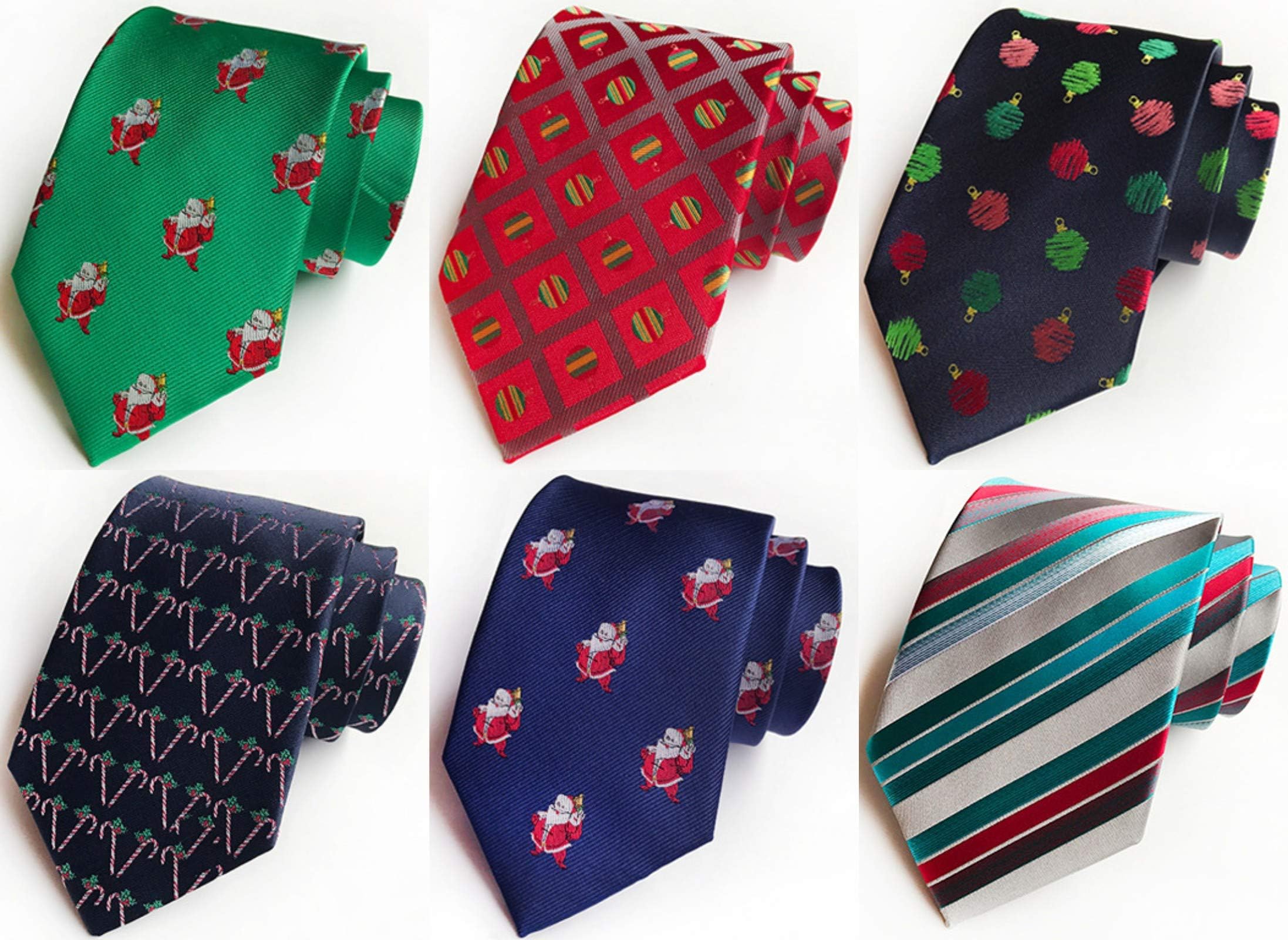 Men's Necktie Classic burgundy tie Silk Tie Woven Jacquard Neck Ties Christmas Tie