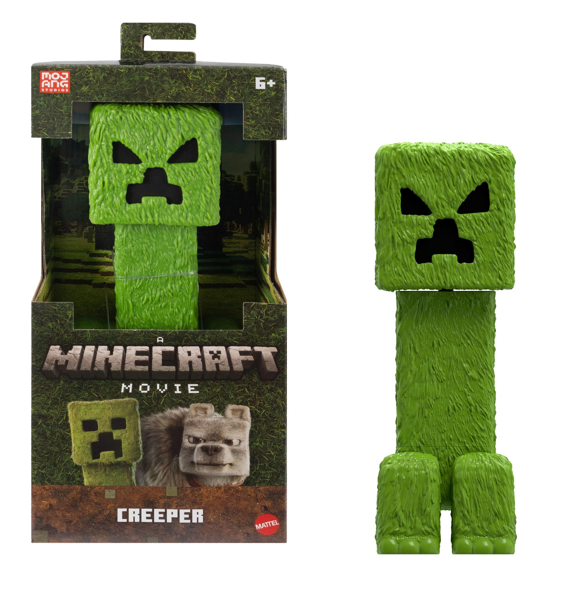 Mattel Minecraft Große Actionfiguren, 30 cm große, bewegliche Creeper-Sammelfigur, inspiriert von Ein Minecraft Film, JFR66, [Mehrfarbig]