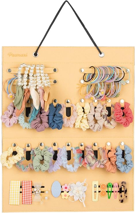 Girls Hair Ties Holder, Foldable Hair Accessories Storage Case to Hold ...