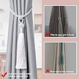 Pretty Jolly 2 Pack Long Tassel Curtain Tiebacks Silver Grey Rope Knot Drape view 3