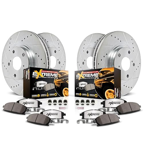 Front & Rear Brake Rotors + Ceramic Pads for 2003-2006 Jeep TJ Wrangler