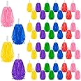 Yunsailing Plastic Cheer Pompoms Sports Dance Cheerleader Pom Poms with Handles Squad Team Spirited Sports Party Dance Cheering Decorations for Adults Cheerleading