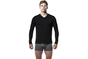 MR. DAVIS CLOTHING COMPANY Mr. Davis Men's Long Sleeve Bamboo Viscose Base Layer Undershirt - with Stretch Fabric for a