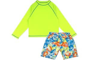 ADDIE & TATE Kids Swim Set for Girls & Boys with Long Sleeve Rash Guard, Swim Shorts, Sunglasses for Ages 3-10 Years