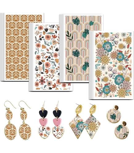 OLYCRAFT Papier Transfert Cachemire 24 Feuilles - Motifs Vintage Pour Pâte Polymère Et Bijoux