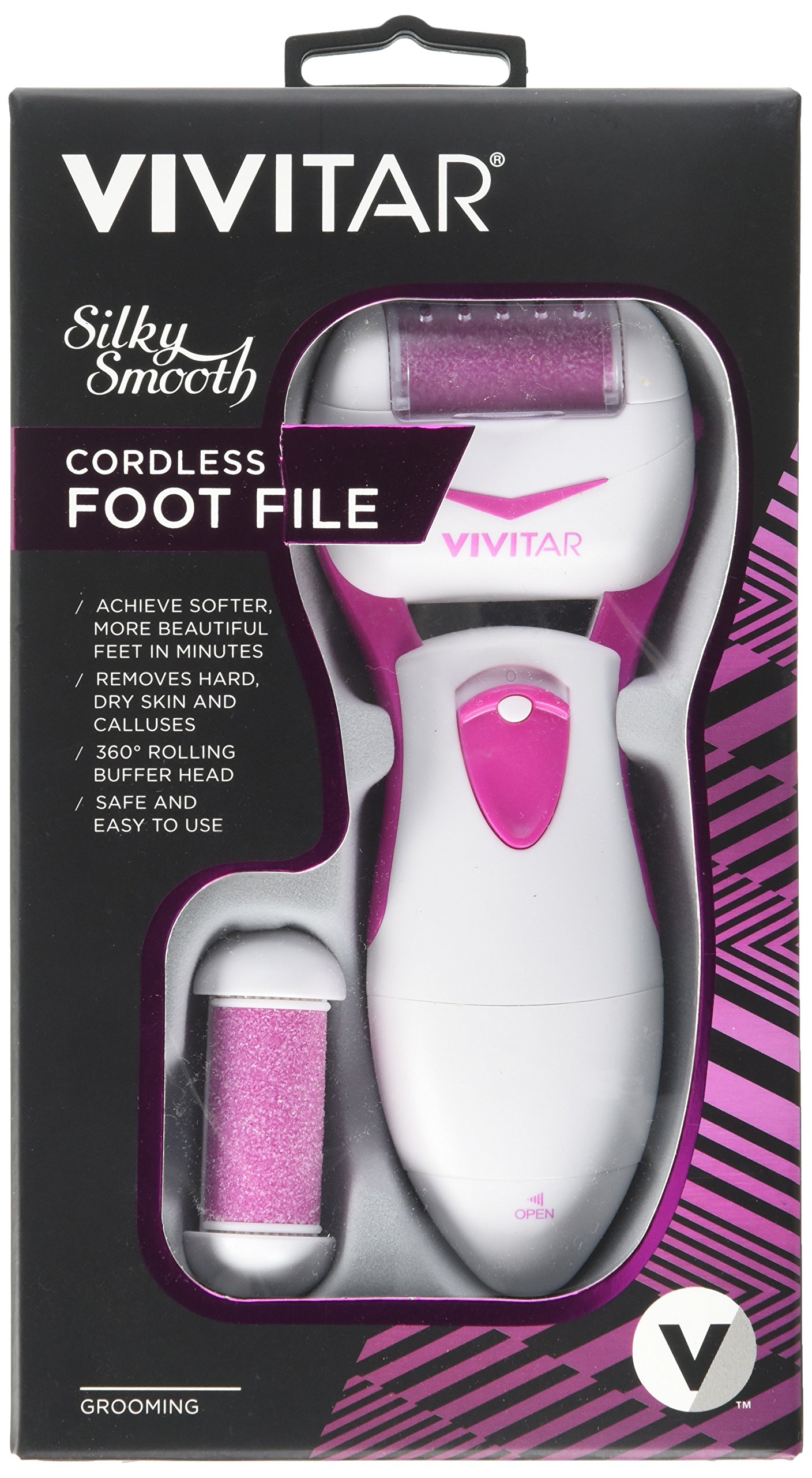 Vivitar PGV011 Cordless Foot File, White on Galleon Philippines