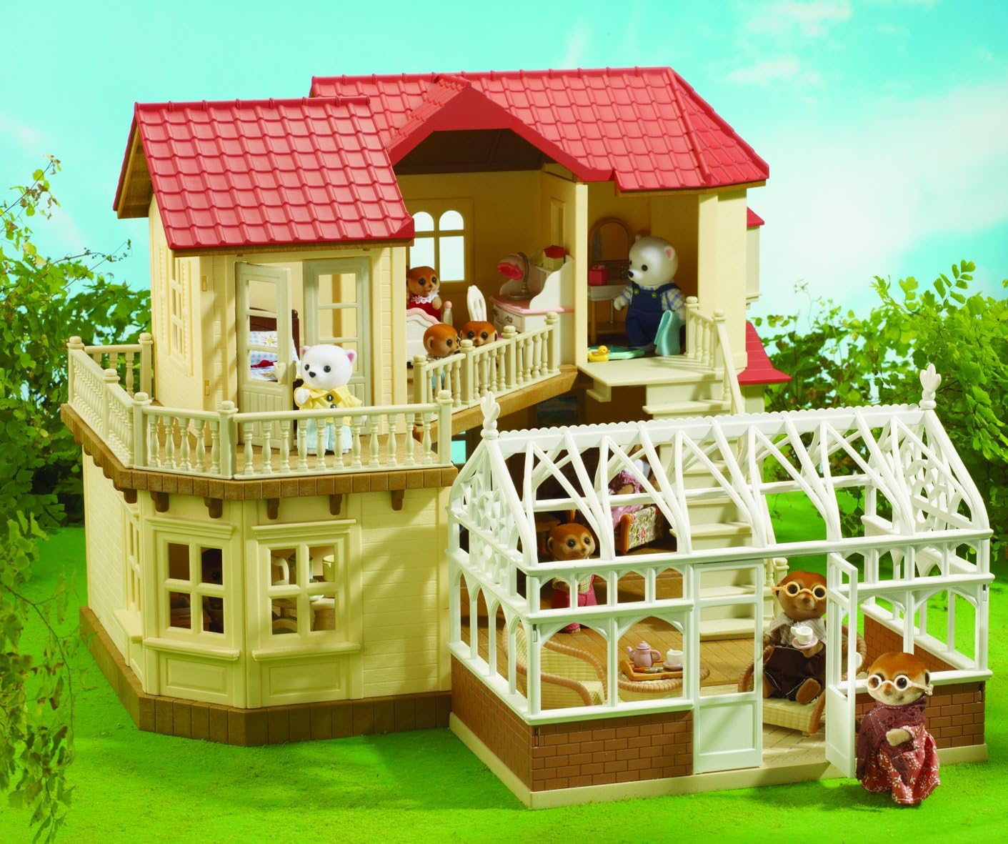 sylvanian families conservatory set