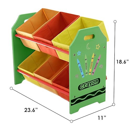 SONGMICS Children's Toy Storage Unit Playroom Display Stand Unit with 4