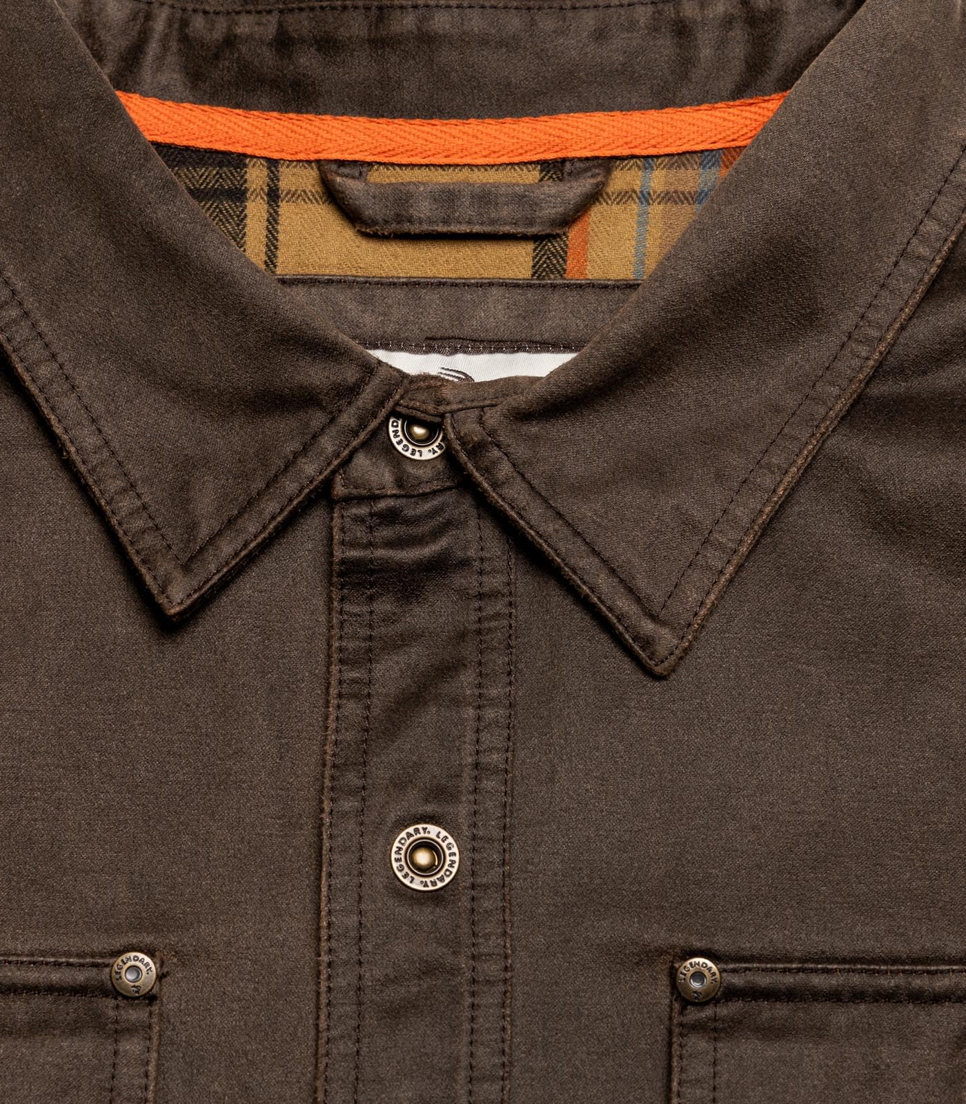 Legendary Whitetails Men's Flannel Lined Shirt Jacket Waxed Cotton Water Resistant