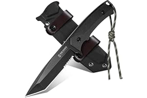 Dragon Creek Fixed Blade Knife - Full Tang Black