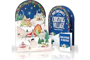 Freshcut Paper 2025 Advent Calendar, Mary Engelbreit's Christmas Village, Pop Up 3D Greeting Cards, Paper Advent Calendar for Adults, Christmas Gifts, Holiday Cards with Blank Notecard & Envelope