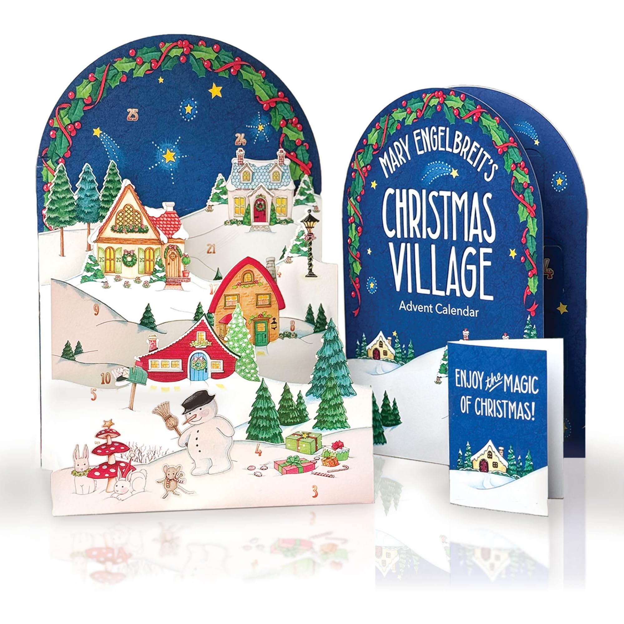 Photo 1 of Freshcut Paper 2025 Advent Calendar, Mary Engelbreit's Christmas Village, Pop Up 3D Greeting Cards, Paper Advent Calendar for Adults, Christmas Gifts, Holiday Cards with Blank Notecard & Envelope
