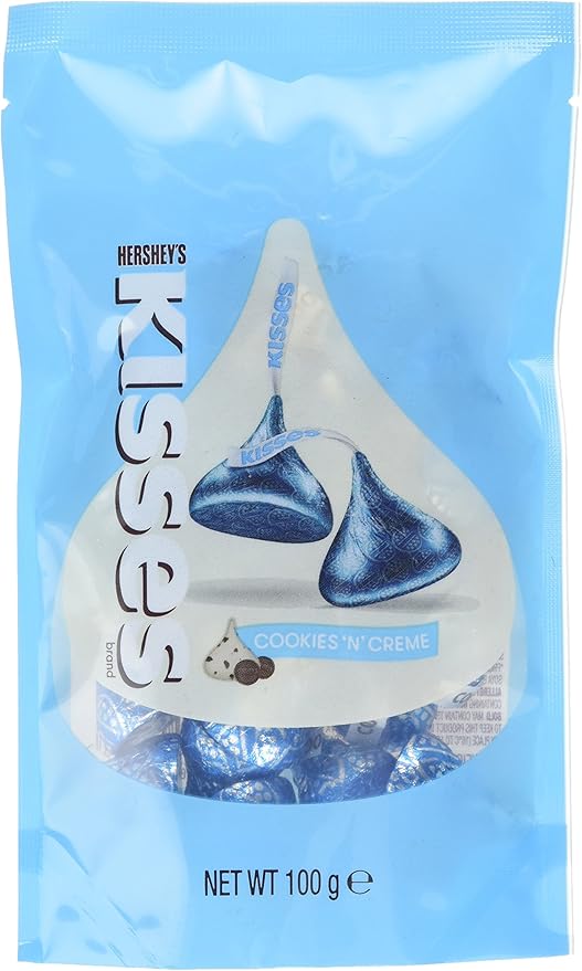 Hershey's Cookies 'N' Crème Kisses Chocolate, 100 g Amazon.co.uk Grocery