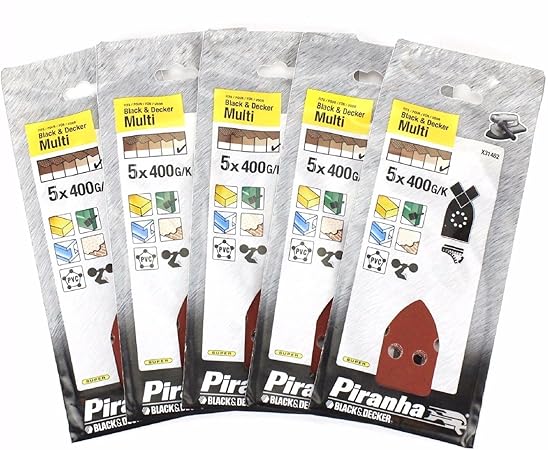 25 Black Decker Multi Ponceuse Feuilles Abrasives Grain 400 Ka230e Ka272 Ka280 K Amazon Fr Bricolage